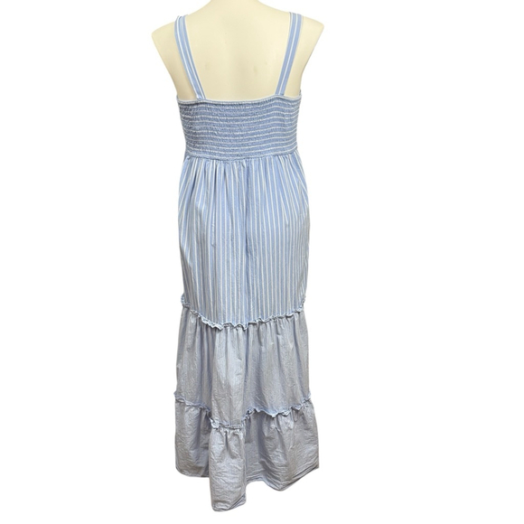 Crown & Ivy Striped Maxi Dress XL Blue Casual - Picture 5 of 9